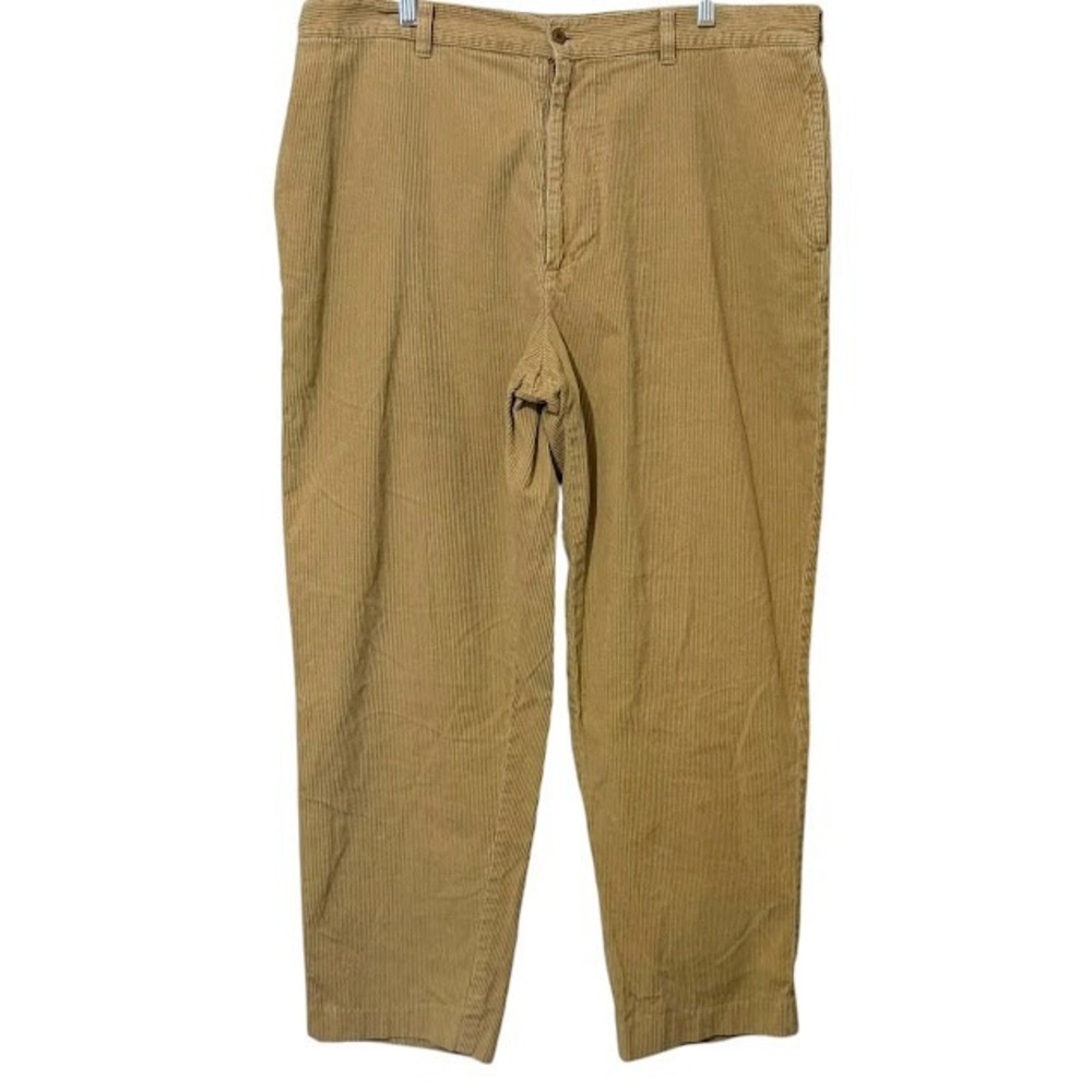 Vintage‎ J. Crew Khaki Corduroy Y2K Relaxed Wide Leg Baggy Pants Mens 40